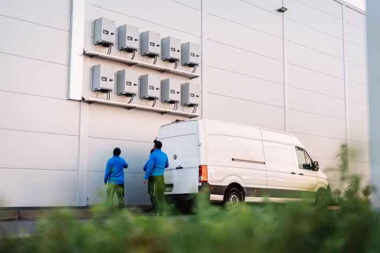 Engagiertes Team der Faber Energy Group bei der Planung von Solartechnik-Projekten für den Stromhandel und die strategische Direktvermarktung am Energiemarkt.